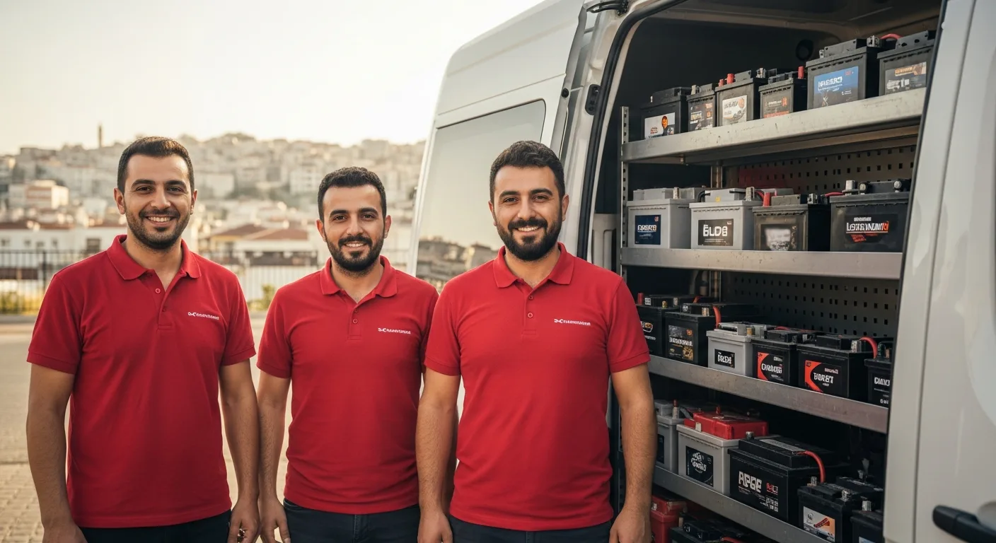 Akücü Adana ekibi servis aracı önünde